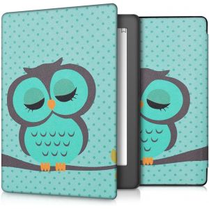 Étui Compatible Avec Kobo Aura H2o Edition 2 Coque-Étui À Rabat Magnétique Tablette Ereader Similicuir-Turquoise-Marron-Menthe Glaciale - Neuf