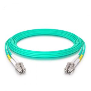 TIANYI-[4 Pack] OM3 LC &agrave; LC C&acirc;ble Fibre Optique 0.5m, 50/125 Multimode Duplex Jarreti&egrave;re Optique LSZH pour SFP, 10G SFP+, Convertisseur de M&eacute;dia, Longueur: 0.5m &agrave; 50m - Neuf