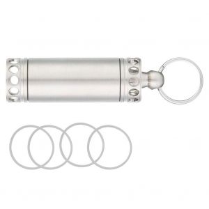 Bouteille de pilules de survie etanche en acier inoxydable, contenant de medicaments pour camping en plein air (L) - Neuf