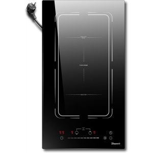 CHECARZHN--NO1-Plaque Induction 2 Feux Encastrable Avec Fiche , Plaque De Cuisson Induction Avec Pr 30 Cm 3500W, Plaque Electrique 9 Niveaux, Fonction Boost, Minuterie, Serrures Pour Enfants, Noir - Neuf