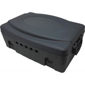 PP2605 Boîtier Électrique Étanche d¿Extérieur Noir-Boîtier pour Multiprise Électrique Bloc d¿Alimentation Prises Programmateur - Neuf