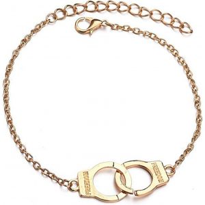 Cmjaagur-Menottes Bracelet De Cheville Pour Femmes Minimaliste Liberté Main Manchette Plage Pied Chaîne Pieds Nus Sandales Bijoux Pour Filles Adolescents (Or)[M666] - Neuf