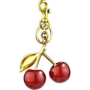 KAL-Porte-Cl&eacute;s Cerise Pour Femmes - Pendentif Sac Exquis, Brillant Avec Accessoires En M&eacute;tal Pour Voiture - Neuf