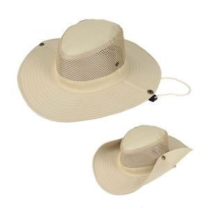 Chapeau Seau De PêChe, Protection Solaire, Maille Respirante, Casquette De PêChe En Plein Air, Couleur CrèMe - Neuf