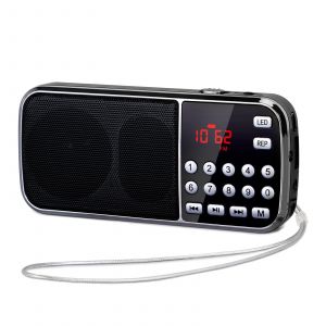Radio Portable L-189, 3W Poste Radio FM 1200mAh avec Double d¿Haut-Parleur, Lampe Poche LED, Batterie Rechargeable, Convient aux MP3/AUX/USB/TF - Neuf