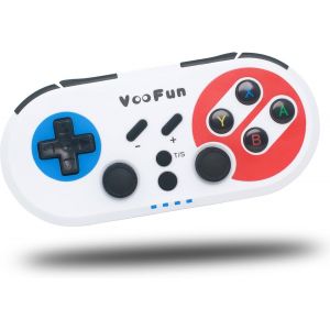 Manette Switch, Manette Pc Sans Fil, Bluetooth Manette Pour Switch/Lite/Oled, Pc Windows, Ps3 Avec Gyroscope 6 Axes Sensor, Double Vibration, Fonction Turbo, Wake-Up Switch Console (Blanc) - Neuf