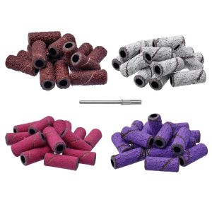 60pcs Bandes De Ponçage Pour Ongles Embouts Ponceuse Manchons Forets À Ongles Bandes De Ponçage 80# 120# 180# 240# Grain Pour Manucure Et Pédicure Ongles Artificiels Nnaturels Acryliques - Neuf