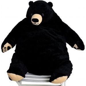 Simulation Géante 60cm Ours Jouet Animaux En Peluche Poupée Pour La Décoration De La Maison Géant Emmailloté Ours En Peluche Valentine Cadeau D'anniversaire (60cm,Noir) - Neuf