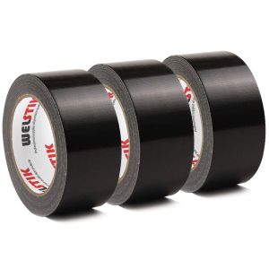 Mevronisshop-Lot De 3 Rouleaux De Ruban Adh&eacute;sif Professionnel 48 Mm X 27 M Imperm&eacute;able En Tissu Color&eacute; Pour R&eacute;parations, Bricolage, Utilisation En Int&eacute;rieur Et En Ext&eacute;rieur, Noir - Neuf