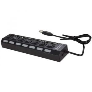 Hubs USB Hub USB JDL-A7 HUB USB Hub 7 Ports USB 2.0 Commutateur ind&eacute;pendant Indicateur Haute Vitesse Ultra Slim Splitter 21289 - Neuf