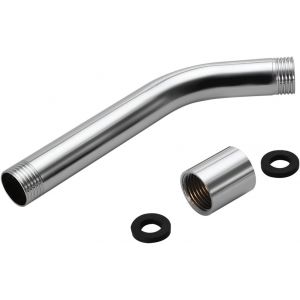 Bras Pomme de Douche,Extension G1/2 en Acier Inoxydable Rond avec Filetage Chromé Tube Prolongateur Pommeau Chromage Barre D'extension Murale Main Rallonge Ronde Accessoire pour Salle Bain - Neuf
