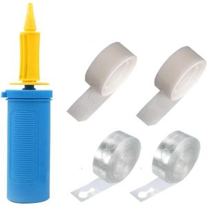 Acdsgd-Pompe &Agrave; Ballon Portable Bidirectionnelle Double Action, Pompe Manuelle Portable, Gonfleur Pour Kit D'arche De Ballons, Aluminium, Ballons De Yoga - Neuf