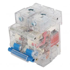 Disjoncteur miniature DZ47 2P 690 V CA 63 A/80 A/100 A/125 A, boitier transparent, 125 A - Neuf