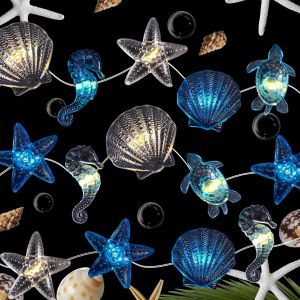Kal-Guirlande Lumineuse Animaux Marins, 2 M, 20 Led, Pour Chambre D'enfant, Animaux Marins, Guirlande Lumineuse Maritime, Guirlande Lumineuse Pour Chambre D'enfant, Guirlande Lumineuse Animaux Marins - Neuf