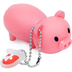 Clé Usb 32 Go Avec Modèle Porcelet Rose Mignon, Borlterclamp Usb Mémoire Sticks Pendrive Cadeau Pour Étudiants Et Enfants[CLE8111294] - Neuf
