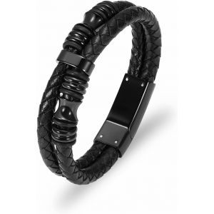 Kal-Bracelet D'urne Pour Cendres Pour Hommes Bracelet D'urne Fun&eacute;raire En Cuir Tress&eacute; Support De Cendres Pour Hommes Femmes Bijoux De Cr&eacute;mation - Neuf