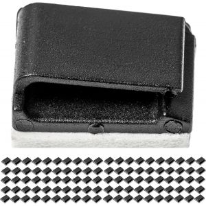 Clips de Gestion des Câbles Autocollants,100 Pièces,Noir,Câble jusqu'à Ø 10 mm,Organisation Cable pour TV,PC,Laptop,Lan et Cables de chargement,Attache Câbles,Serre-Câbles,Sangles de câbles - Neuf