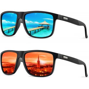 Lot De 2 Paires De Lunettes De Soleil Polaris&eacute;es Pour Homme Avec Protection Uv - Neuf