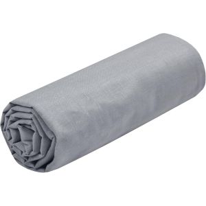 Kalanka-Stof - Drap Housse -Taille 140x190(200) Cm Grand Bonnet 30 Cm -100% Coton Certifié Oeko-Tex - Couleur Souris -Modèle Eden - Linge De Lit Pour Maison - Doux Et Confortable Pour Nid Douillet - Neuf