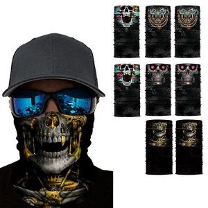 Serviette Magique Multifonction Sans Coutures &Agrave; Imprim&eacute; T&ecirc;te De Mort &iquest; Foulard Polyvalent Pour Les Aventures En Plein Air, Les Sports Et Les Festivals - Neuf