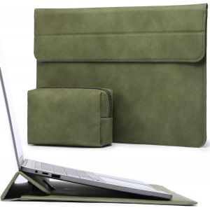 15-16 Inch Laptop Sleeve Case with Stand Function for MacBook Pro 16 M4/M3/M2/M1 Pro/Max 2025-2019, XPS 15, MacBook Pro 15 2015-2012, Samsung Galaxy Book Flex 15, Olive Green - Neuf