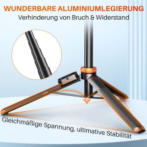 TIANYI-Tr&eacute;pied de t&eacute;l&eacute;phone Portable de 158 cm avec t&eacute;l&eacute;commande, tr&eacute;pied pour iPhone et Perche &agrave; Selfie, Pieds Haute r&eacute;sistance et Support de tr&eacute;pied &agrave; Tube Extensible, Support de tr&eacute;pied de t&eacute;l&eacute;pho - Neuf