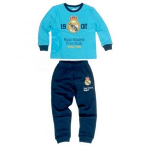 Pyjama Long Enfant Real Madrid - Coton - Turquoise - Taille 2 &Agrave; 4 Ans (Taille 4 Ans,Couleur Bleu) - Neuf