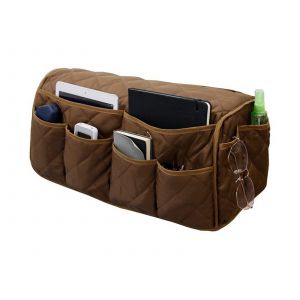 Organisateur d'accoudoir de canap&eacute; &agrave; 14 poches, porte-t&eacute;l&eacute;commande, porte-caf&eacute; - Neuf