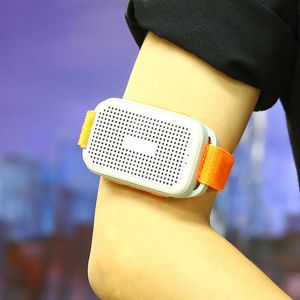 Mini enceinte Bluetooth stereo sans fil portable pour le sport avec dragonne (blanc) - Neuf
