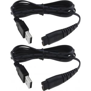 Chenquansarl-Lot De 2pcs Câbles De Chargeur De Rasoir Compatible Avec Hatteker Rfc-588 Rfc-598 Rfc-690 Rfc-692 Rfc-696 Rscx-9598 Rscx-7568 Fil De Chargeur De Rasoir 5w 5v 1,2m - Neuf
