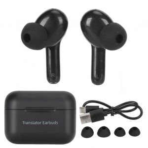 ecouteurs traducteurs de langues, prise en charge de 127 langues, traduction en temps reel, appareil de traduction sans fil pour appels musicaux, noir - Neuf