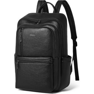 acdsgd-Sac &agrave; dos en cuir pour ordinateur portable 17 pouces pour femme, grand sac &agrave; dos de voyage avec compartiment pour ordinateur portable pour d&eacute;contract&eacute; utilisation ou travail, Noir Bicolore - Neuf