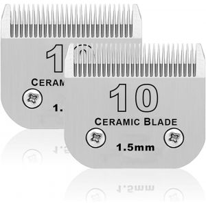 2 Unit&eacute; Lame De Rechange Pour Toilettage De Chiens,Compatible Avec Les S&eacute;ries Heiniger/Max45/Andis/Oster A5 Tondeuse Pour Chien,Taille 10# 1/16""(1,5mm) Longueur De Coupe - Neuf