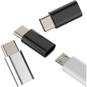 TRAHOO-Adaptateur Micro USB Femelle &Agrave; USB C M&acirc;le(3Pack)pour Apple IPhone Charge Type C Convertisseur Type-c C&acirc;ble MicroUSB Android Connecteur Chargeur Compatible Pour Samsung Adaptateurs iPad to-tp - Neuf