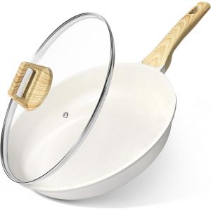 Po&ecirc;le En C&eacute;ramique 26 Cm Blanche Avec Couvercle - Neuf