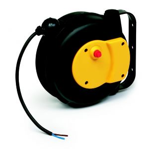 Enrouleur de c&acirc;ble 6 m 3G 1 mm&sup2; 230V Polypropyl&egrave;ne avec enrouleur automatique et support mural pivotant Zeca 9003 - Neuf