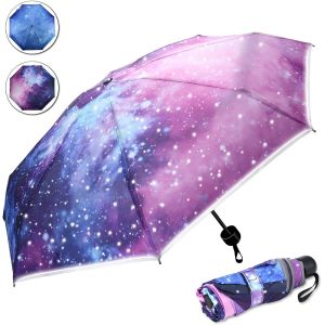 ERSHI-Parapluie Enfant Motif Ciel étoilé, Parapluie Enfant Fille Avec 8 os, Parapluie Enfant Garçon, Parapluie Anti Vent UV, Petit[2400] - Neuf