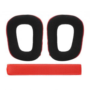 Coussinets d'oreille de remplacement pour casque Logitech G930 (rouge) - Neuf
