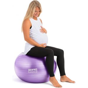 Ballon Grossesse Anti-&Eacute;clatement Pour Pr&eacute;paration &Agrave; L'accouchement Et Exercices Pr&eacute;nataux-Swiss Ball Avec Pompe &Agrave; Air-Ballon De Grossesse-Ballon Pilates (Violet).[K1051] - Neuf