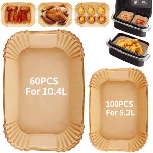 KALANKA-Accessoires Air Fryer, Papier Cuisson Air Fryer Ninja 10,4l, Papier Sulfuris&eacute; Pour Air Fryer Cecotec 9000, Ninja Af500eu (160 Pcs) - Neuf