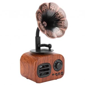 Mini Haut-Parleur Intelligent Bluetooth RéTro, Haut-Parleur Portable, Lecteur De Musique Pour Ordinateur De Bureau, Couleur Noyer - Neuf