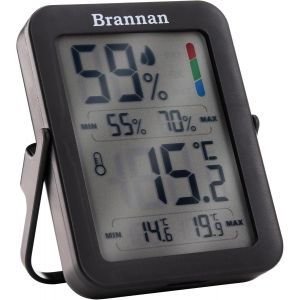 Thermomètre hygromètre d'intérieur Max Min - Thermomètre précis de la température d'enregistrement minimale maximale Affichage numérique pour surveiller la maison, le bureau - Neuf