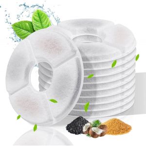 Oppn-Lot De 10 Filtres De Fontaine À Eau Pour Chat Et Chien,Filtre À Eau Triple Action,Blanc - Neuf