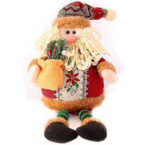 No&euml;l en Peluche Jouets pour les D&eacute;corations Long de la Jambe Assis Poup&eacute;e de Santa - Neuf