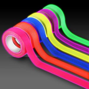 Kal-6 Rouleaux Uv Fluorescente N&eacute;on Ruban Adh&eacute;sif Fluorescent Pour D&eacute;coration, 5m X 15mm F&ecirc;te N&eacute;on Lueur Rubans Adh&eacute;sifs Pour Black Light Party Decoration - Neuf