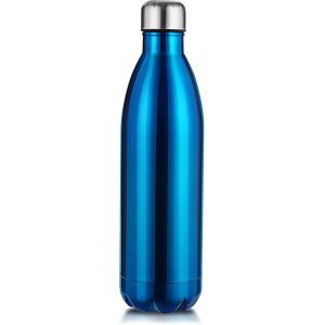 Bouteille D'eau Acier Inoxydable, Gourde Isotherme Gourde Inox Sans Bpa Isolé À Bouteille Isotherme Pour Froide Pendant 24heures, Chaude Pendant 12 Heures (Bleu, 1000ml) - Neuf