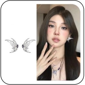 Kal-Boucles D'oreilles Papillon En Cristal Boucles D'oreilles Ailes De Papillon Boucles D'oreilles Papillon Insectes Boucles D'oreilles Ailes De Fée Boucles D'oreilles Bijoux Pour Femmes Filles - Neuf