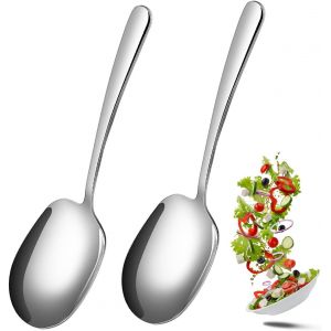 Kalanka-2 Pi&egrave;ces Cuill&egrave;res De Service, Cuill&egrave;re &Agrave; Service Inox Cuill&egrave;re &Agrave; Soupe, Grandes Cuill&egrave;res &Agrave; Soupe De Service, Buffet Cuill&egrave;re De Service, Cuill&egrave;res De Table &Agrave; Long Manche Pour Buffet H&ocirc;tels - Neuf