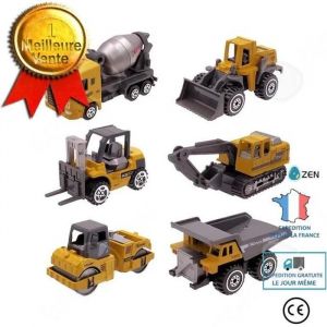 CONFO® Voiture jouet en métal 6 groupes de voitures alliage voiture simulation pour enfants pelle bulldozer camion jouet combinaison - Neuf