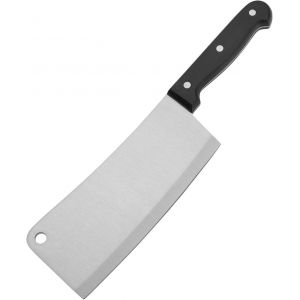 MEVRONISSHOP-Couperet, Lame large, longueur totale : 30 cm, acier inoxydable/plastique, noir/argent&eacute;, 13582280 - Neuf